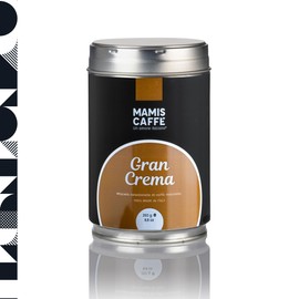 Mamis Caffè Gran Crema (250 g) - Whole Espresso Beans - 100% Arabica Beans - Fruity, Chocolaty, Slightly Sweet Taste - Medium Roast - Grown in Brazil and Colombia