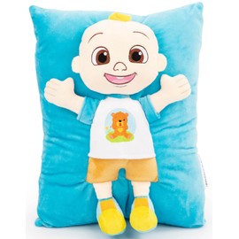 Jay Franco CoComelon JJ 3D Snuggle Plush Pillow - Super Soft Blue Pillow - Measures 15 Inches