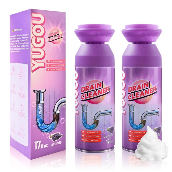 Yugou Foaming Drain Cleaner, Sink Drain Cleaner and Deodorizer for