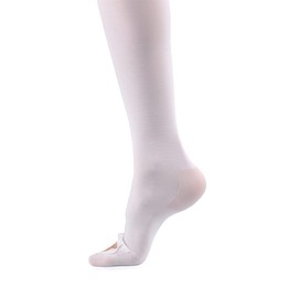Medias de compresión alta para el muslo, calcetines unisex Ted, 15-20 mmHg nivel moderado, Blanco, Small