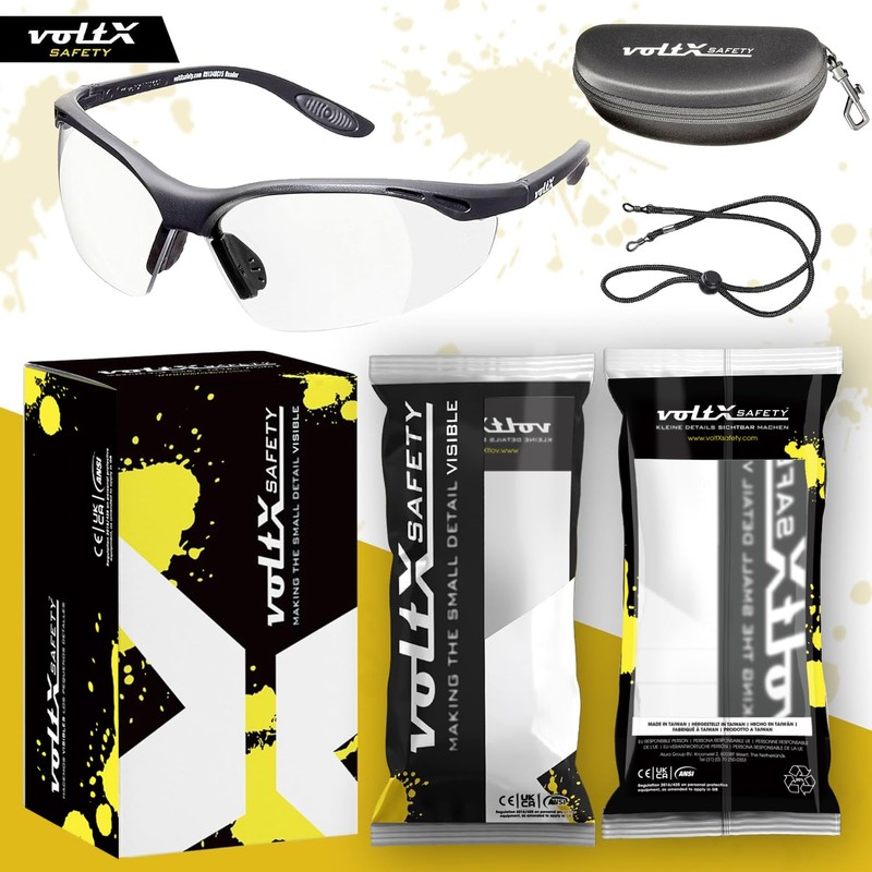 voltX Protective Glasses with Visual Strength incl. Safety cord with