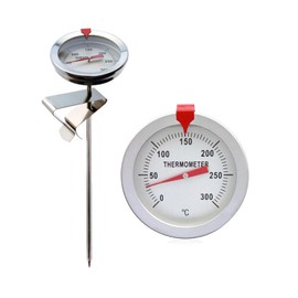 latikaly Oil Thermometer, For Tempura Cooking, Waterproof, Oil Temperature Measuring Equipment, 32°F to 882°F (0°C to 300°C), 5.9 inches (15cm)