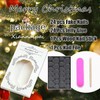 24Pcs Christmas Press on Nails Short Square Fake Nails Red