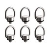 6Pack Camera D Ring Screw 1/4"-20 Camera Carabiner Clip Mount
