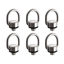 6Pack Camera D Ring Screw 1/4"-20 Camera Carabiner Clip Mount Screw for Easy Camera Wrist Strap Tripod Mounting and Equipment Attachment