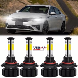 SHENKENUO For Kia Optima 2016 2017-2019 Front LED Headlight High/Low Beam 9005 Bulbs 6500K