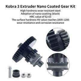 FYSETC 3D Printer Accessories - Extruder Gear Nano Coated Upgrade for Anycubi Kobra 3: Integrated Shaft Replacement - Direct Drive Filament Feed