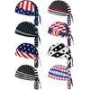 Foaincore 8 Pack Do Rag Skull Caps for Men Sweat