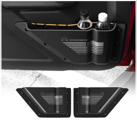 AIGMUX 4PCS Front and Rear Storage Pockets for Ford Bronco 2/4-Door 2021 2022 2023 2024 2025, Side Organizer Box,Cup Holder Organizer Box for Bronco Accessories (2PCS Front Door)