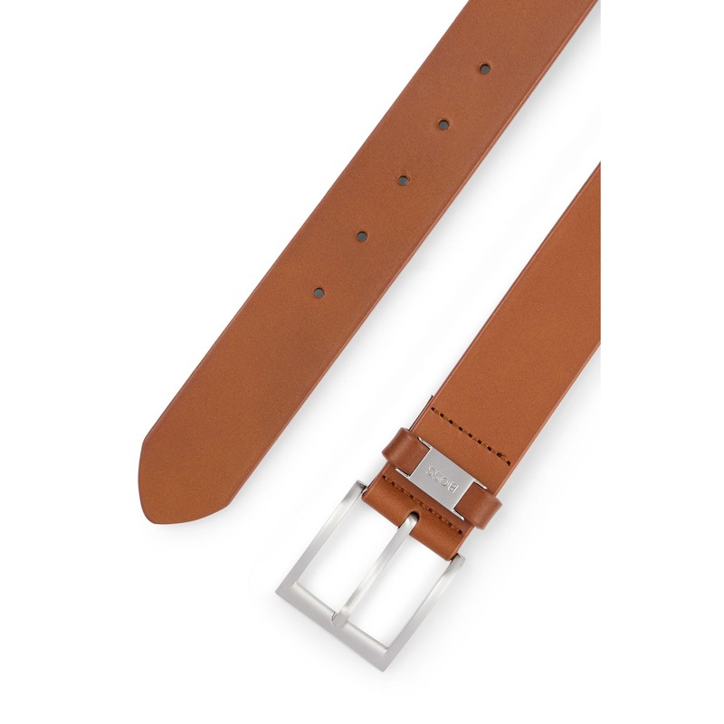BOSS Connio Men's Real Leather Business Belt, Medium Brown210