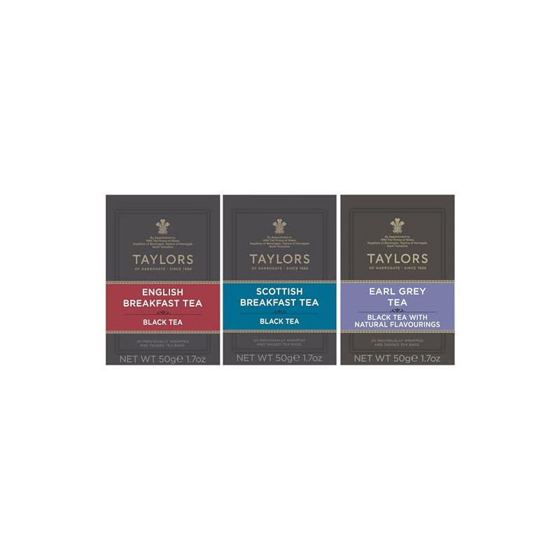 Taylors of Harrogate Black Tea Variety Pack, Individually Wrapped Bags,