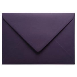 5" x 7" Aubergine Envelopes x 25 Pack. Premium 120gsm Weight. 133mm x 184mm. Plum Coloured Envelopes Suitable for Greetings Cards, Christmas