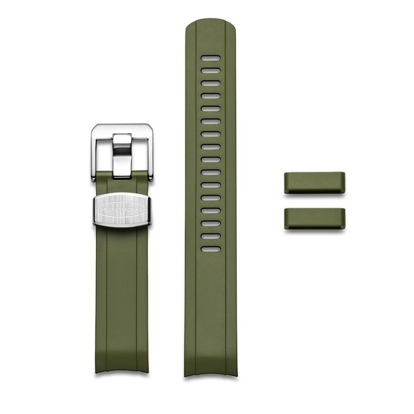 Crafter Blue CB13-GMT 20mm Curved End Rubber Watch Strap Replacement