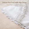 BDEUS White Ruffle Comforter Set Full Size, 3 Pieces Lightweight