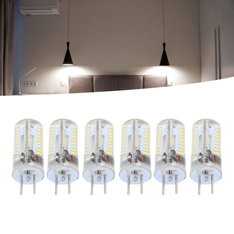 6Pcs GY6.35 LED Bulbs 5W AC 12V Warm White 2700
