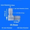 Pack of 10 Angle Hose Connectors, Plastic Elbow Hose Nipple
