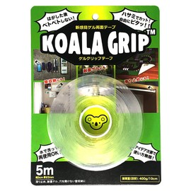 KG-01 Non-Slip Removable Double-Sided Tape, Koala Grip, Designed and Developed to Remove Clean According to Japanese Residential Conditions, Clear Double-Sided Tape