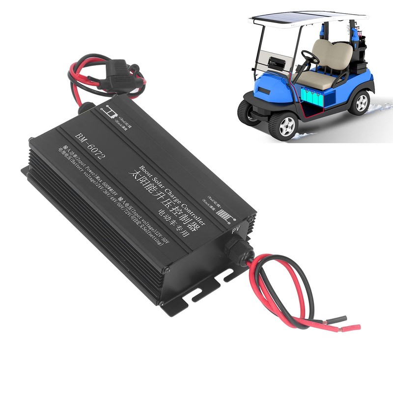 600W MPPT Boost Solar Charge Controller 12‑50V Input LCD Display