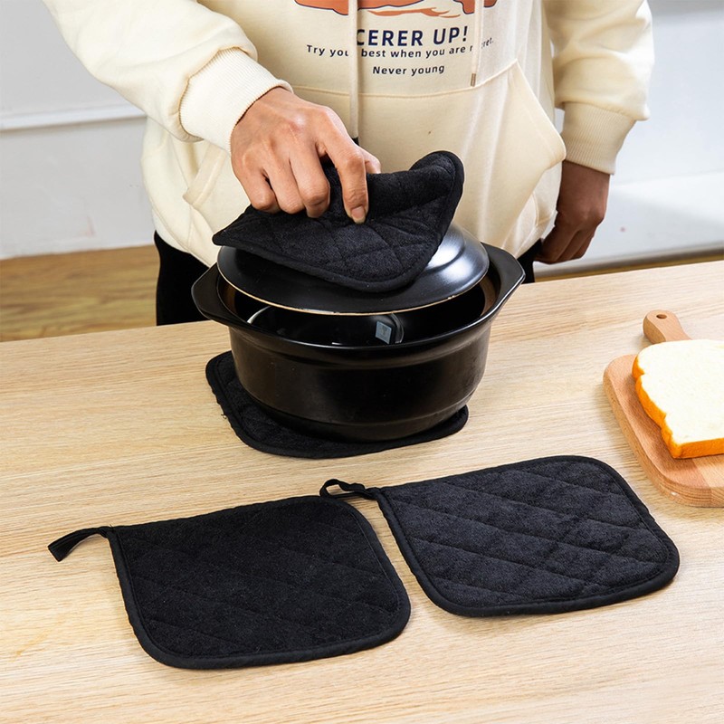 5 Pack Terry Cloth Pot Holders for Kitchen Heat Resistant,