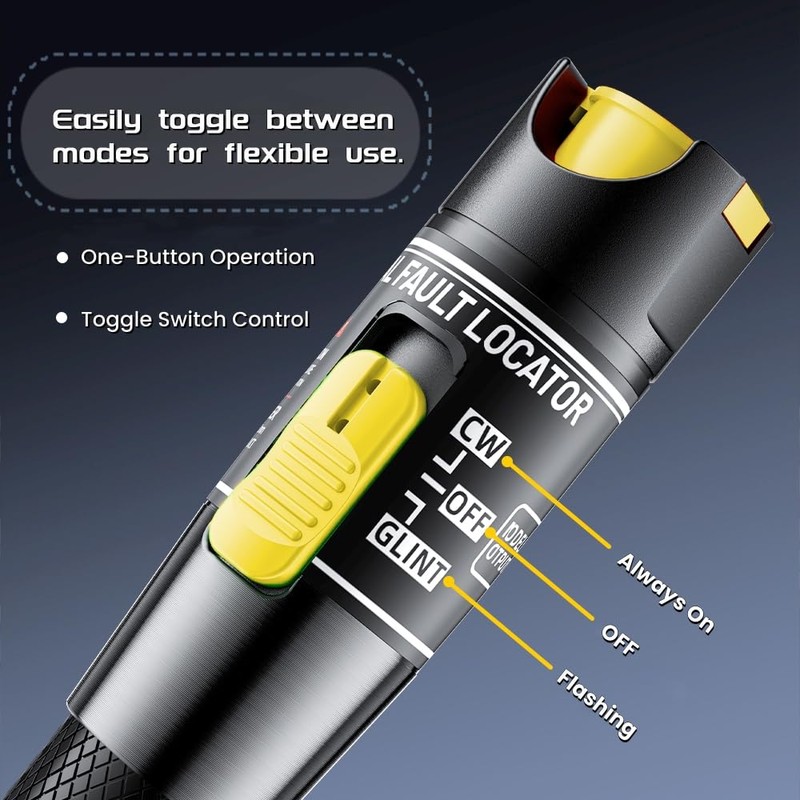 Visual Fault Locator,100-120KM Fiber Optic Cable Tester Meter, VFL Red