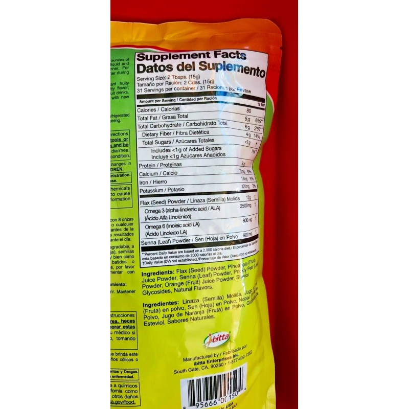 Bitta PIÑALINAZA PINEAPPLE FLAXSEED SUPPLEMENT