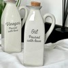 Ceramic Oil and Vinegar Bottle Set Speckled Grey Table Kitchenware