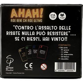 AHAH! Ride Well Who Last Funny Card Game For All Ages Basic Rule: Don't Laugh! Play in Company, Free Your Imagination and Let The Tips Guide You