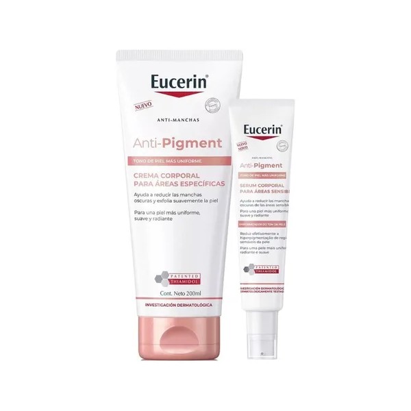 Kit Eucerin Antipigment Corporal, Crema Y Suero Areas Sensib