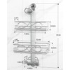 ODesign 2 Tier Stainless Steel Anodized Aluminum,Height-Adjustable Rustproof Shower Caddy