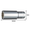 トネ(TONE) ディープソケット(12角) 4DB-26L 差込角12.7mm(1/2") 二面幅13/16inch インチ