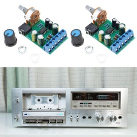 eMagTech 2Pcs DC1.8-12V TDA2822M Dual Channel Mini Amplifier Board Stereo Audio Amplifier Board 3.5 mm AUX Audio Amp Board Module