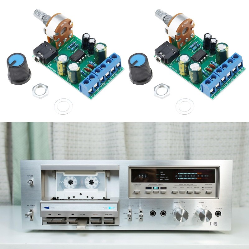 eMagTech 2Pcs DC1.8-12V TDA2822M Dual Channel Mini Amplifier Board Stereo