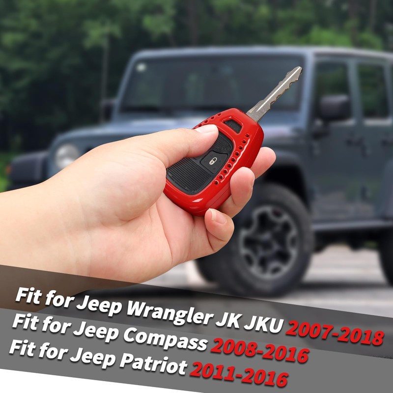 Key Fob Cover Case Protector Fit for Jeep Wrangler JK
