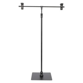 Zerodeko Table Sign Holders Adjustable Metal Banner Holder Store Counter Display Poster Stand T Shape Advertising Showing Rack with Clip for Display Show Black