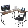 SEGAWE 58" L-Shaped Computer Desk Reversible MDF Corner Gaming Desk