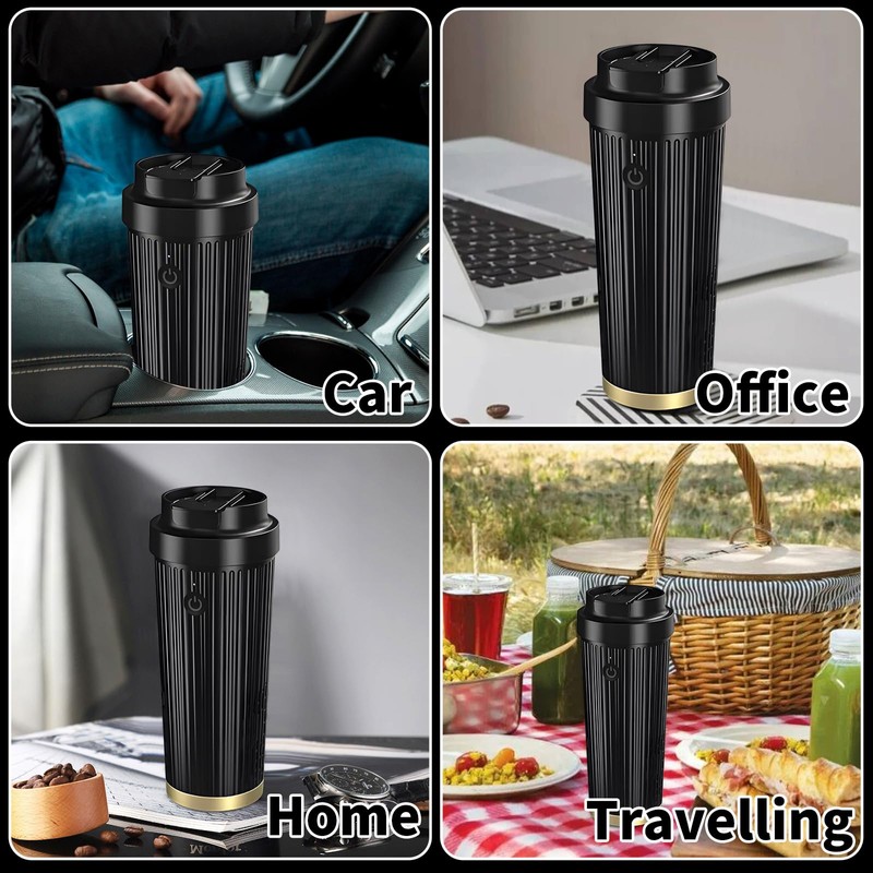 Yesinaly 12V 2 in 1 Smart Car Cup Cooler and