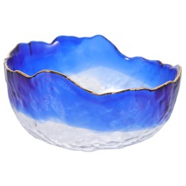 FOMIYES Glass Nail Soaking Bowl, Gradient Manicure Hand Soak Bowl for Toenail Caring Polish Removal Manicure Care Tool, 5 In