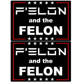 2 Pack Funny Anti Elon Felon Magnet Gift Decoration Vinyl Coat of Arms Auto Bumper Magnet Stickers Fade Proof Waterproof Outdoor Indoor