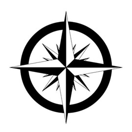 Compass NOK Decal Vinyl Sticker |Cars Trucks Vans Walls Laptop|Black|5.5 x 5.5 in|NOK554