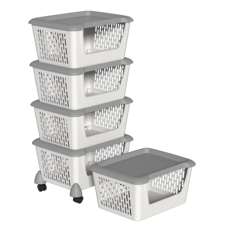 Zopnny Stacking Storage Baske Rack for Kitchen Fruit Vegetable Baskets