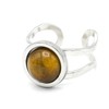 Miracles Minéraux Stainless Steel and Natural Stone Adjustable Ring, Natural