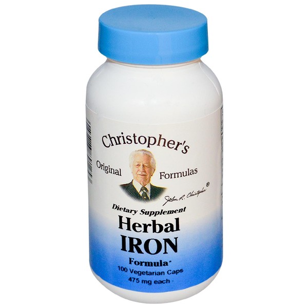 Dr. Christopher's Original Formulas - Herbal Iron Formula 450 mg. - 100 Vegetarian Capsules