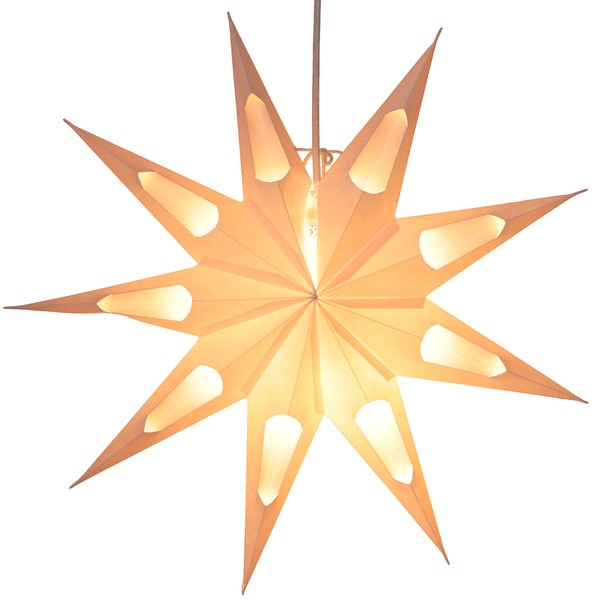 GURU SHOP Foldable Advent Luminous Paper Star, Christmas Star 40