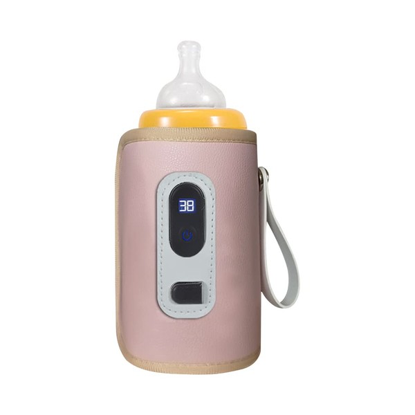 ikasus Baby Bottle Warmer Portable Bottle Warmer USB Travel Mug Milk Heater Thermostatic Bottle Cover 5 Speed Temperature Adjustment Removable Handheld Warmer for Indoor Outdoor Traveling Driving