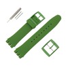 MMBAY Rubber 17MM Green Watch Strap Compatible Swatch Watch Band