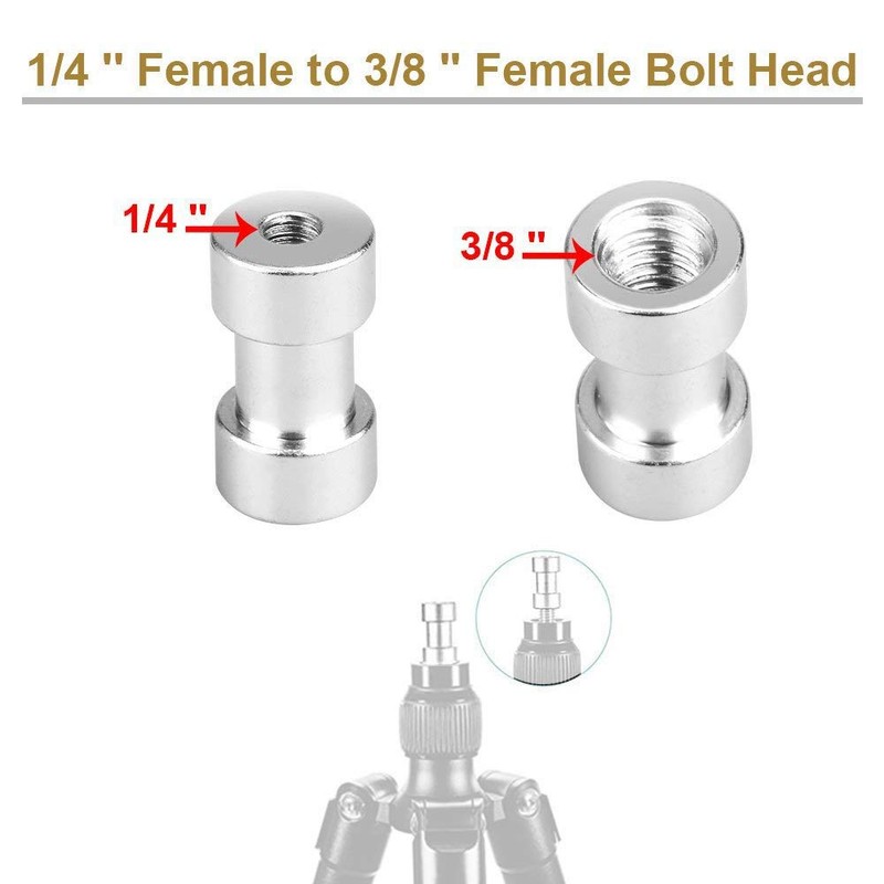 UTEBIT Camera Thread Adapter 1/4 to 3/8 Inch Tripod Screw