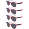 QYVEWY 4 Pairs American Flag Sunglasses Bulk for Men Women