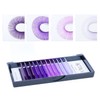 Colored Eyelash Extensions Easy Fan 14mm Ombre Purple D Curl