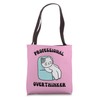 Professional Overthinker Funny Sarcasm Cat Meme Tote Bag