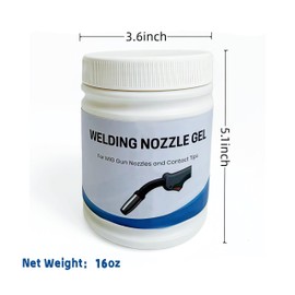 TimelyDu Welding Nozzle Gel Dip Coating,Anti-Spatter Dip Gel for MIG Welding; Welding nozzle and Welding Tips;16-Ounce, White(1 Can)